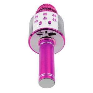 NN MIKROFON KARAOKE PINK głośnik Bluetooth USB SD 