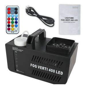 LIGHT4ME FOG VERTI 400 LED mała wytwornica dymu pionowego pilot bezprzewodowy efekt świetlny RGBW