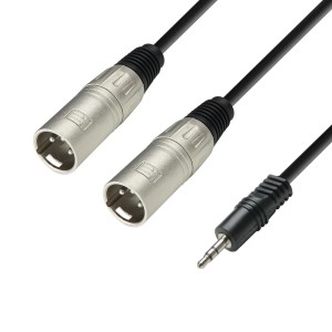 Adam Hall Cables YWMM 0100  2x XLR - mini jack 1m
