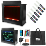 DNA DJ BOOTH XL BK stół stanowisko DJ podświetlana tablica LED RGB pilot długopisy pokrowiec zestaw