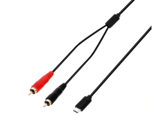 Adam hall K3 Kabel USB-C  - 2 x RCA męski 3 m