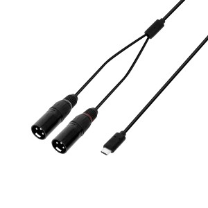 Kabel USB-C Y | 2 x XLR męski x USB-C | 3 m