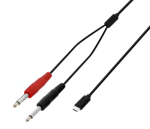 Adam Hall 3 STAR Kabel USB-C - 2 x jack TS męski