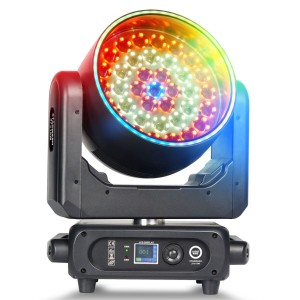  LIGHT4ME STARWASH 37x15W RGBW głowica ruchoma wash oświetlenie sceniczne LED DMX 162x0,5W RGB SMD 5050 efekt ring efekt tła 2x uchwyt montażowy omega 