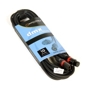Przewód DMX 10m 3 PIN z OZNACZENIEM - AC-DMX3/10